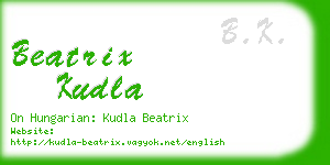 beatrix kudla business card
